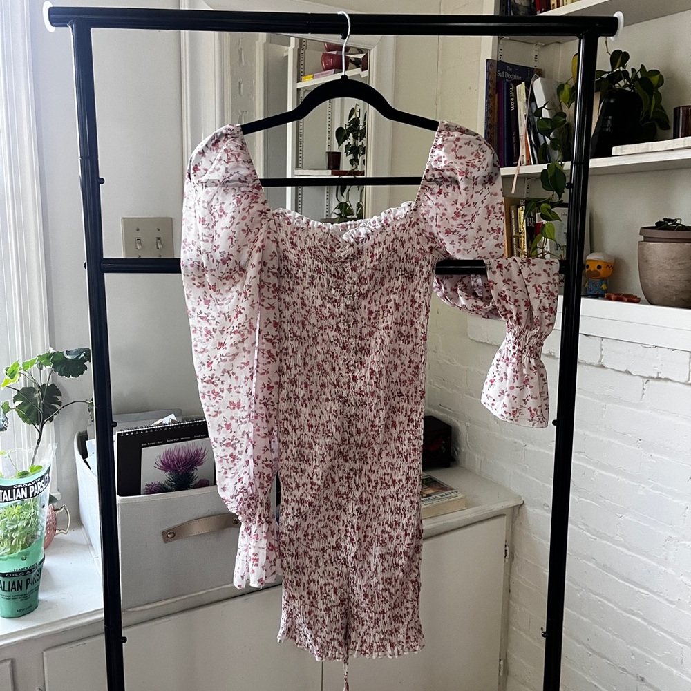 Princess Polly Pink and White Ruffle Dress
